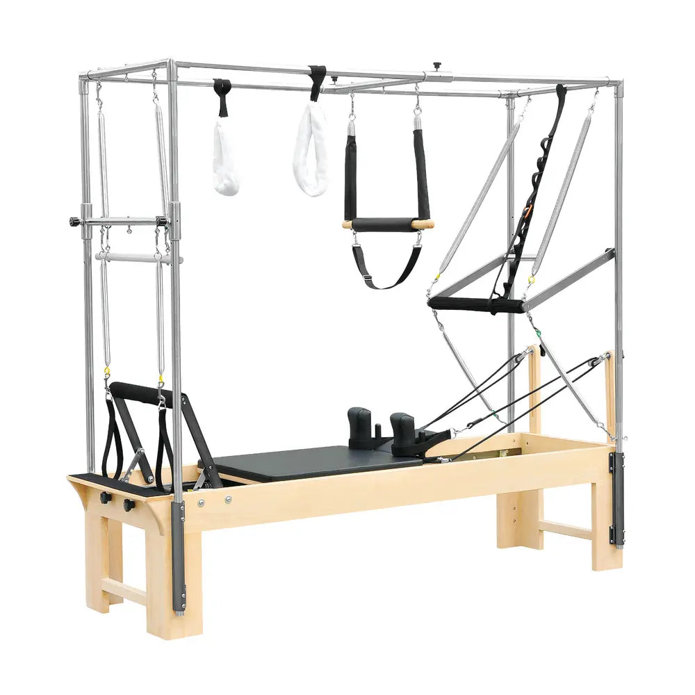 Elina Pilates Cadillac Reformer in black, full view