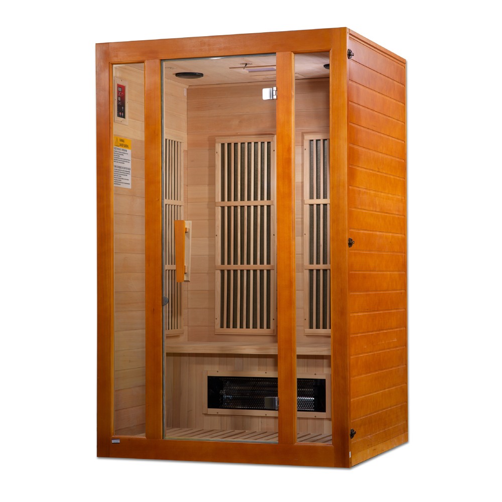 Maxxus Aspen 2 person Low EMF infrared sauna photographed against a plain background