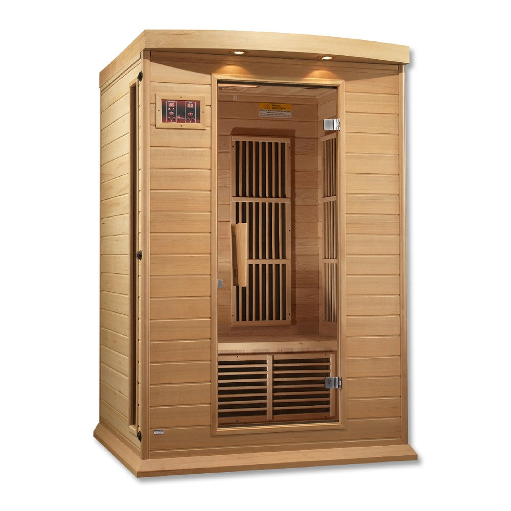 Maxxus Toulouse 2 person Low EMF infrared sauna photographed against a plain background