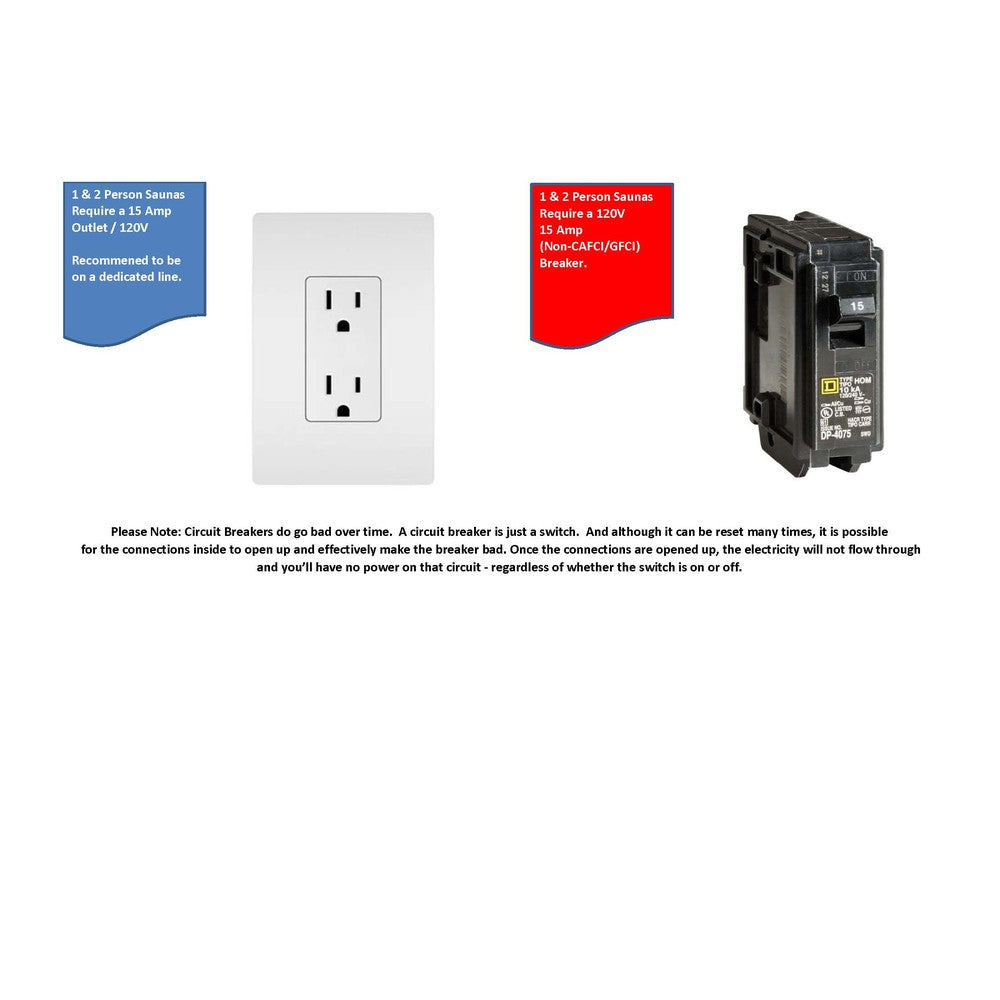 Maxxus MX-M206-01-FS CED 2 person red cedar full spectrum infrared sauna required 15 amp wall receptacle