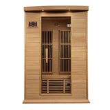 2 Person Near Zero EMF FAR Infrared Sauna for Home – Maxxus MX-K206-01-ZF (Bronze Tinted Glass, Exterior Accent Lighting)