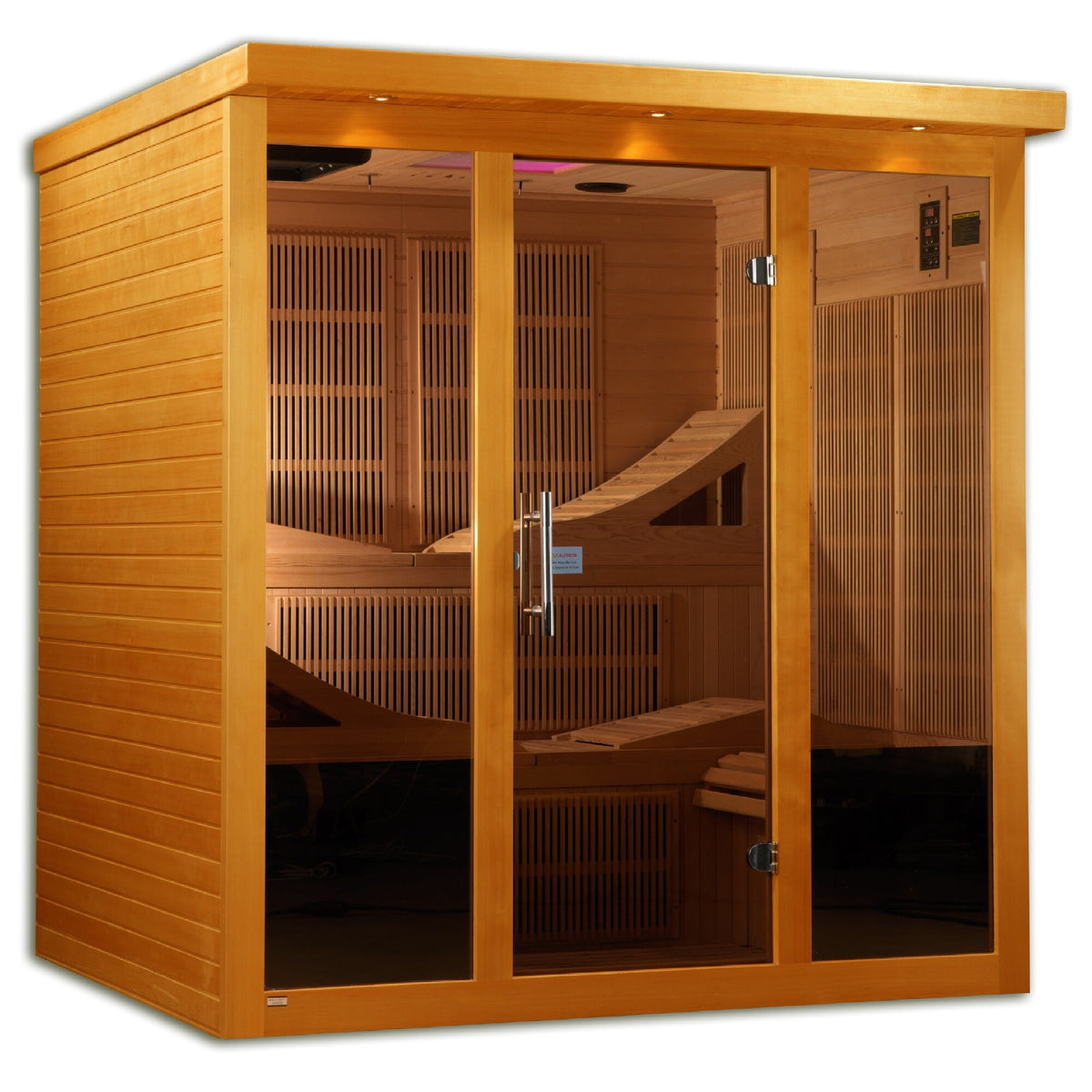 Dynamic Monaco Elite 6 person Ultra Low EMF infrared sauna front view