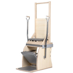 Gray Elina Pilates Combination Wunda and Electric Chair shown fully assembled