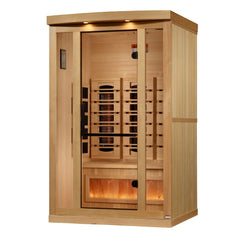 Golden Designs GDI-8020-03 2 person full spectrum infrared sauna photographed in a room