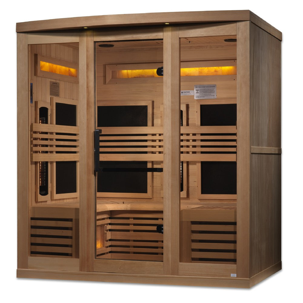 Golden Designs GDI-8260-01 6 person full spectrum infrared sauna photographed in a room
