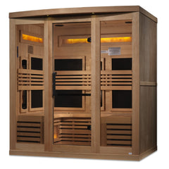 Golden Designs GDI-8260-01 6 person full spectrum infrared sauna photographed in a room