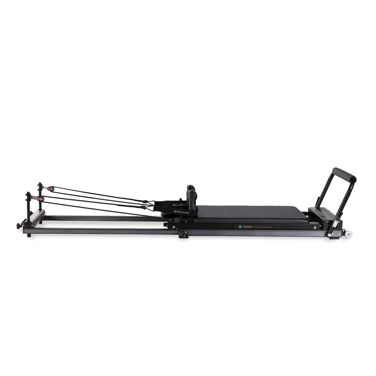 Elina Pilates Domo compact reformer in black, full side view