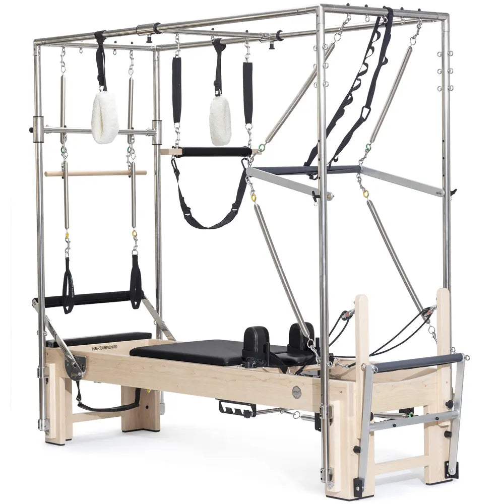 Elina Pilates Elite Cadillac Reformer in black, full view