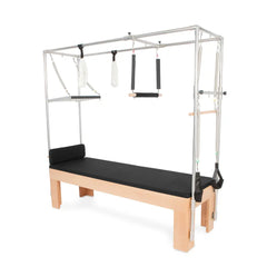 Elina Pilates Wooden Cadillac in black, angled view