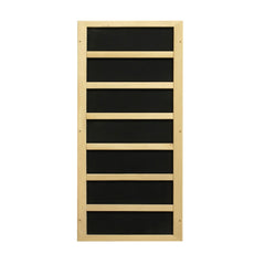 Dynamic Serena 2 person Low EMF infrared sauna front view with the interior visible