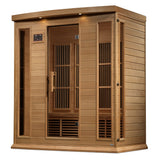 4 Person Near Zero EMF FAR Infrared Sauna for Home – Maxxus MX-K406-01-ZF (Bronze Tinted Glass, Exterior Accent Lighting)