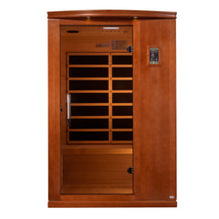 Dynamic Venice Limited Elite DYN-6210-04 two-person Ultra Low EMF infrared sauna, front view