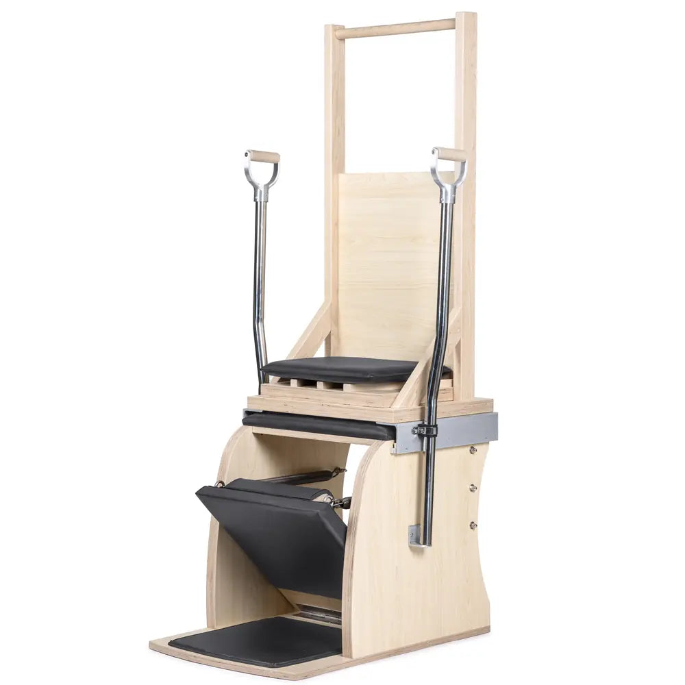 Black Elina Pilates Combination Wunda and Electric Chair shown fully assembled