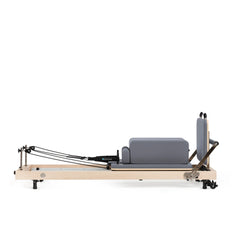 Elina Pilates Vertical Reformer in grey with sitting box