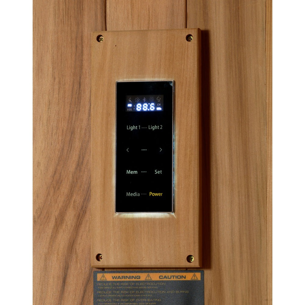 Golden Designs Hanko 2 Person Traditional Sauna interior control panel