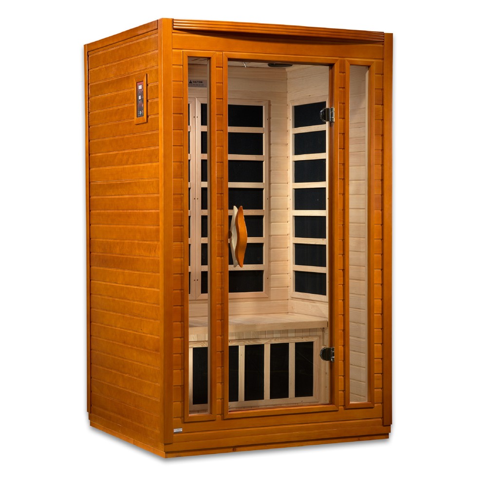 Dynamic San Marino Elite 2 person Ultra Low EMF infrared sauna photographed against a plain background