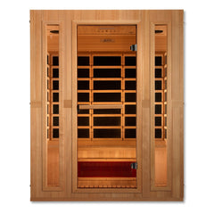 Maxxus Trinity 3 person Low EMF infrared sauna photographed against a plain background