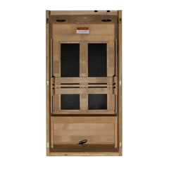 Maxxus S-Line Yoga 1 person Ultra Low EMF infrared sauna photographed against a plain background