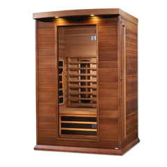 Maxxus MX-M206-01-FS CED 2 person red cedar full spectrum infrared sauna photographed against a plain background