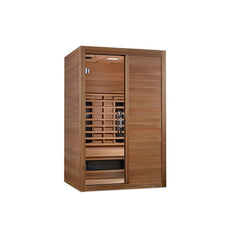 Maxxus S-Line Yoga 2 person full spectrum infrared sauna photographed against a plain background