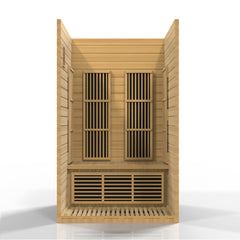 Maxxus Seattle 2 person Low EMF infrared sauna photographed against a plain background