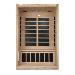 Dynamic Venice Elite 2 person Ultra Low EMF infrared sauna photographed against a plain background