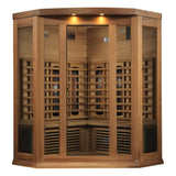 3 Person Corner Full Spectrum Near Zero EMF Infrared Sauna for Home – Maxxus MX-M356-01-FS CED (Canadian Red Cedar, Bronze Tinted Glass)