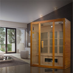Maxxus Alpine 3 person Low EMF infrared sauna photographed against a plain background
