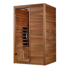 Maxxus S-Line Yoga 2 person full spectrum infrared sauna photographed against a plain background
