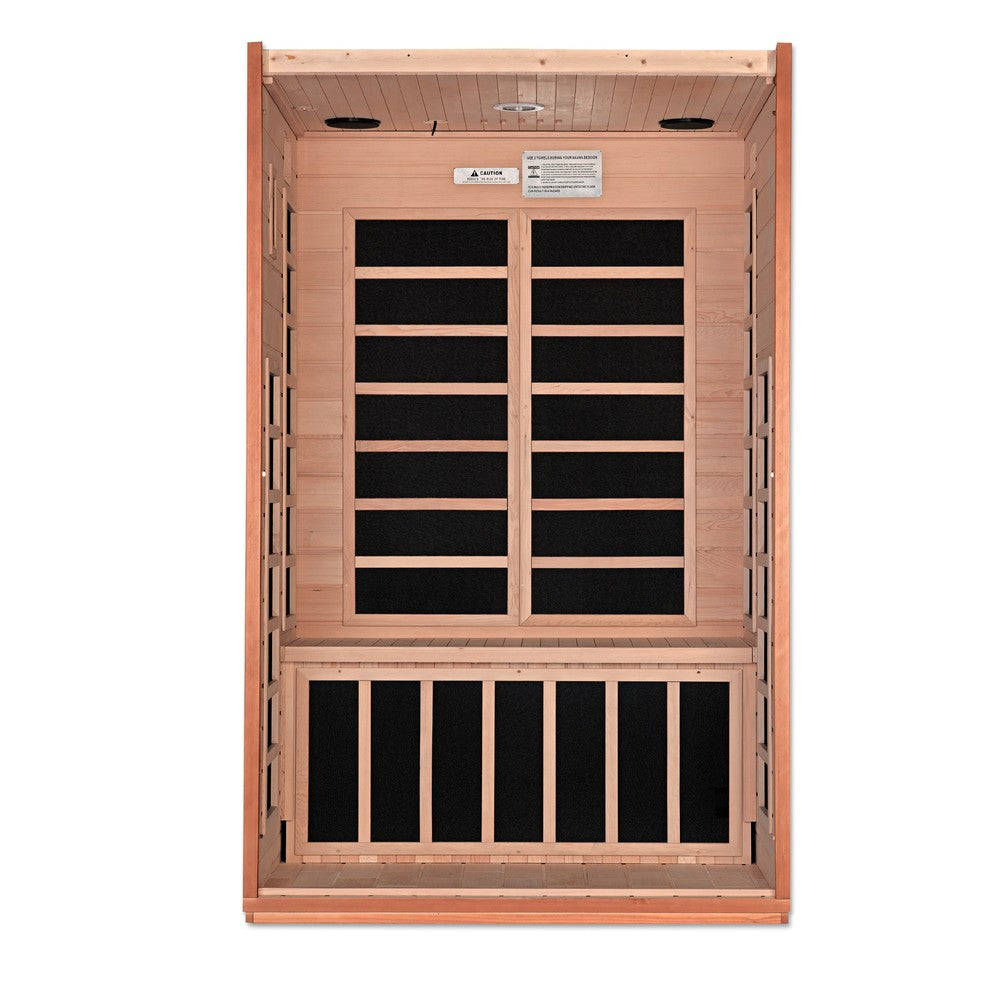 Dynamic Cordoba Elite 2 person Ultra Low EMF infrared sauna photographed against a plain background
