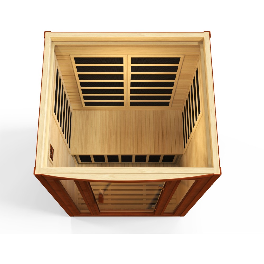 Dynamic San Marino Elite 2 person Ultra Low EMF infrared sauna photographed against a plain background