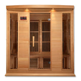 4 Person Low EMF FAR Infrared Sauna for Home – Maxxus MX-K406-01 (Bronze Tinted Glass, Exterior Accent Lighting)