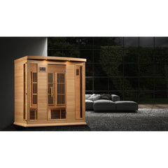 Maxxus MX-K406-01-ZF 4 person Near Zero EMF infrared sauna photographed against a plain background