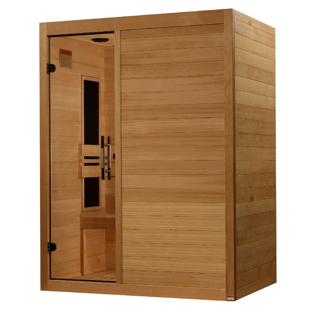 Maxxus S-Line Yoga 3 person Ultra Low EMF infrared sauna photographed against a plain background