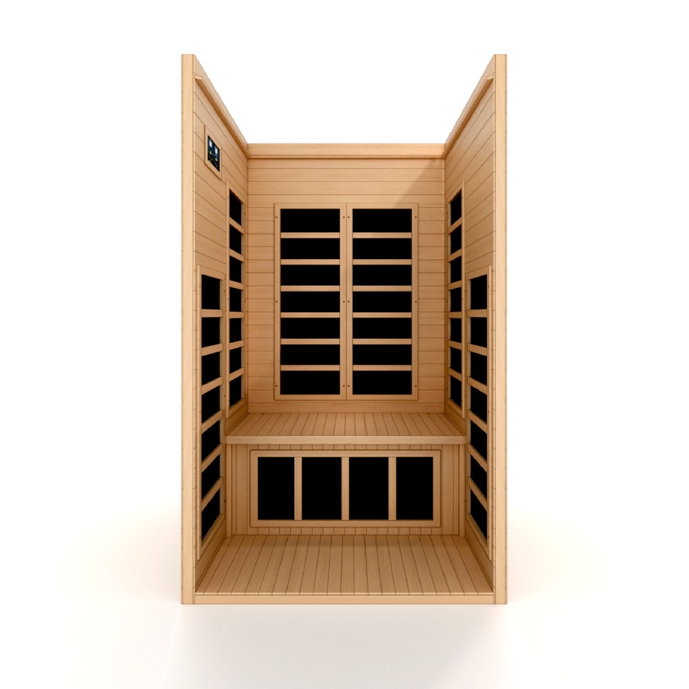 Dynamic Gracia 1 person Low EMF infrared sauna photographed against a plain background
