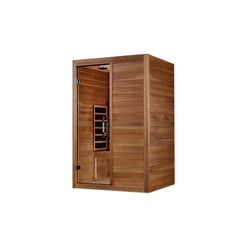 Maxxus S-Line Yoga 2 person full spectrum infrared sauna photographed against a plain background