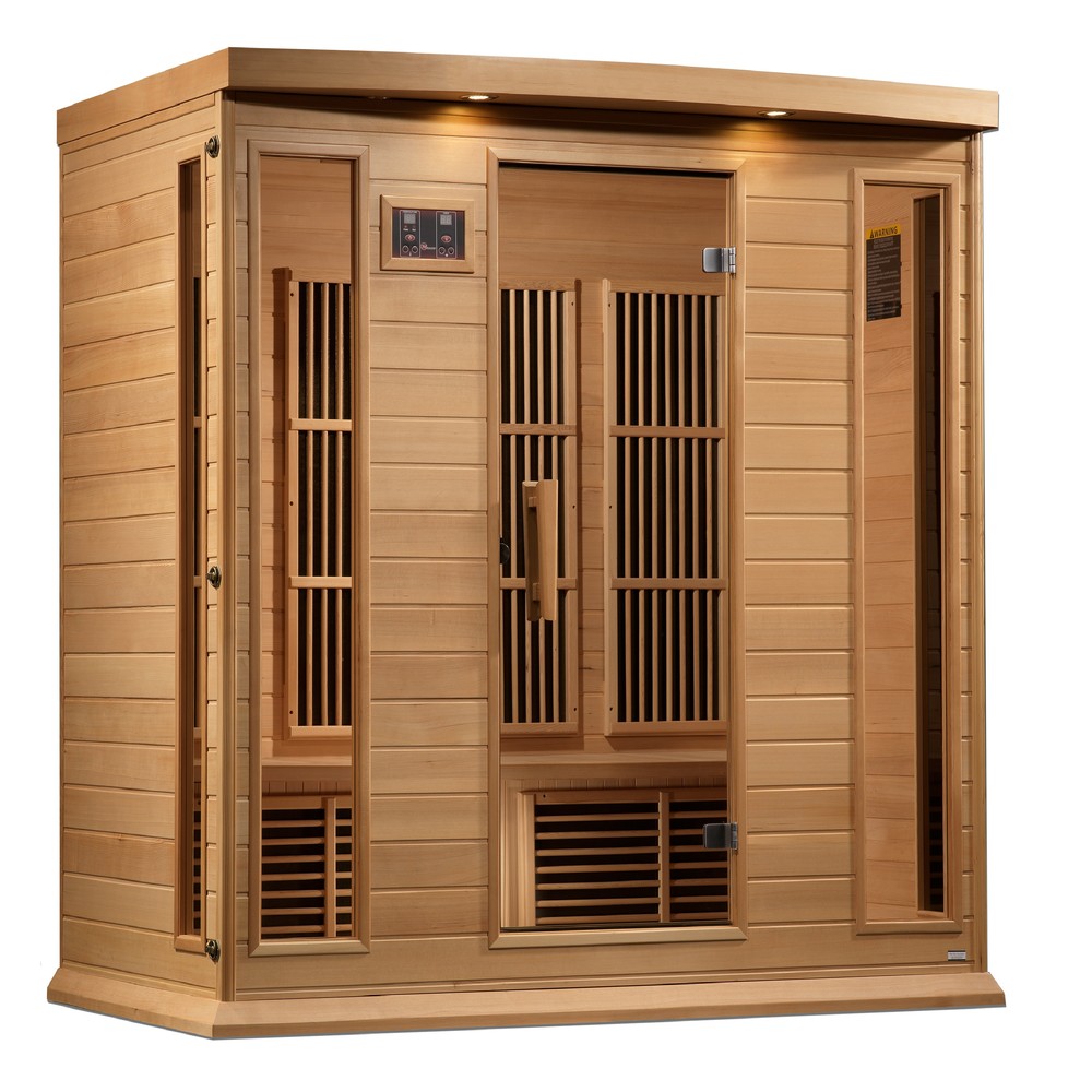 Maxxus MX-K406-01-ZF 4 person Near Zero EMF infrared sauna photographed against a plain background