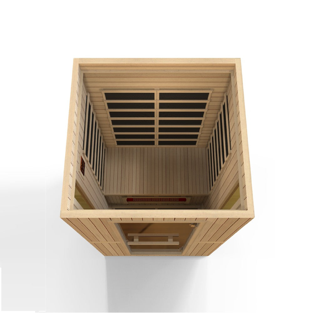 Maxxus Serenity 2 person Low EMF infrared sauna photographed against a plain background