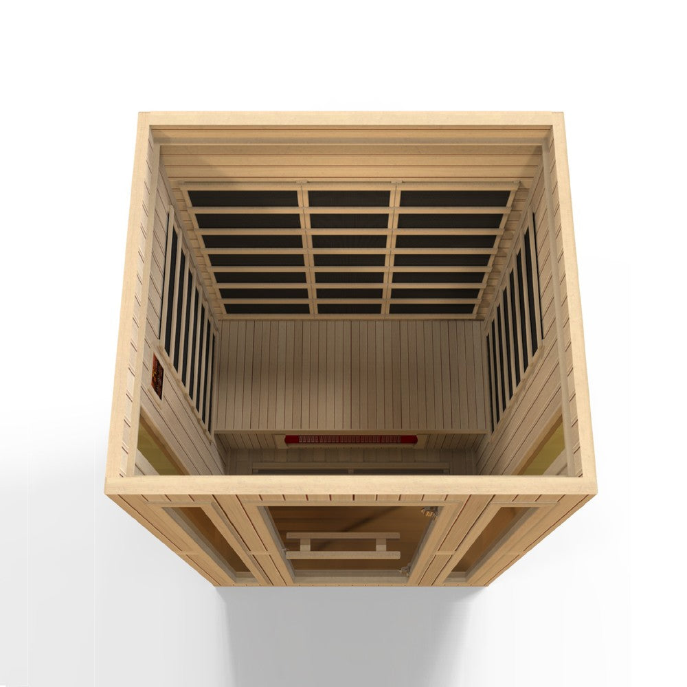 Maxxus Trinity 3 person Low EMF infrared sauna photographed against a plain background