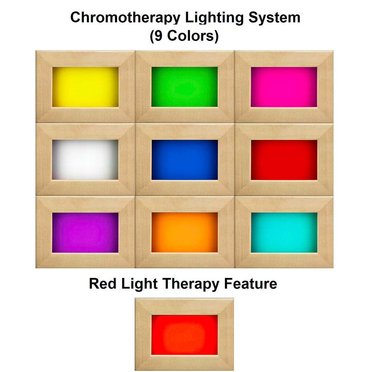 Dynamic Versailles Elite chromotherapy color lighting and red light setting