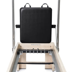 Black Elina Pilates Elite Cadillac Reformer headrest and spring detail
