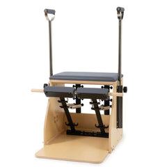 Elina Pilates wooden base Combo Chair with split pedals positioned independently