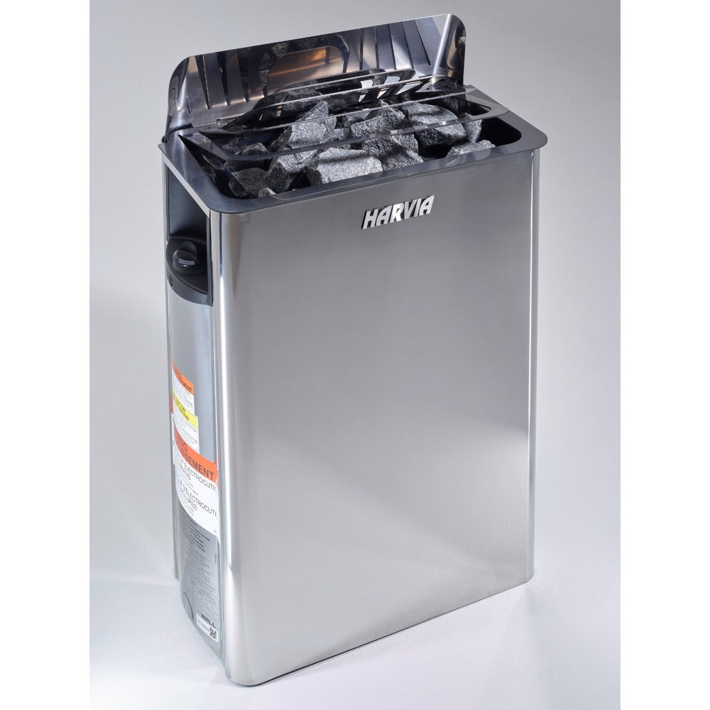 Golden Designs Osla 6 Person Traditional Sauna Harvia wall stove photographed against a plain background