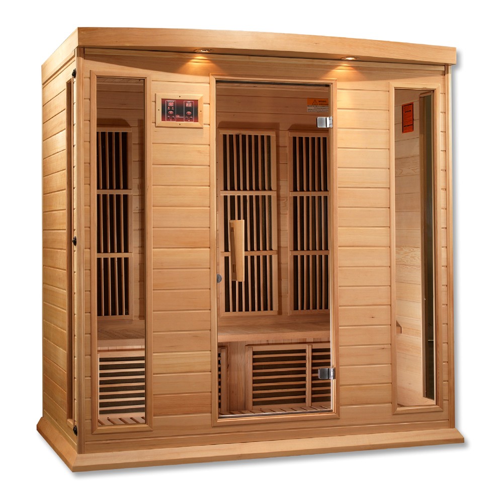 Maxxus MX-K406-01 4 person Low EMF infrared sauna photographed against a plain background
