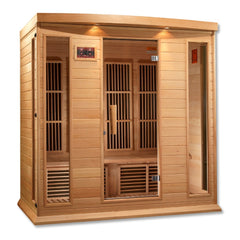 Maxxus MX-K406-01 4 person Low EMF infrared sauna photographed against a plain background