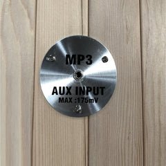 Maxxus MX-K406-01-ZF CED 4 person red cedar Near Zero EMF infrared sauna MP3 auxiliary audio input