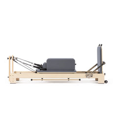 Elina Pilates Lignum wooden reformer in grey with sitting box