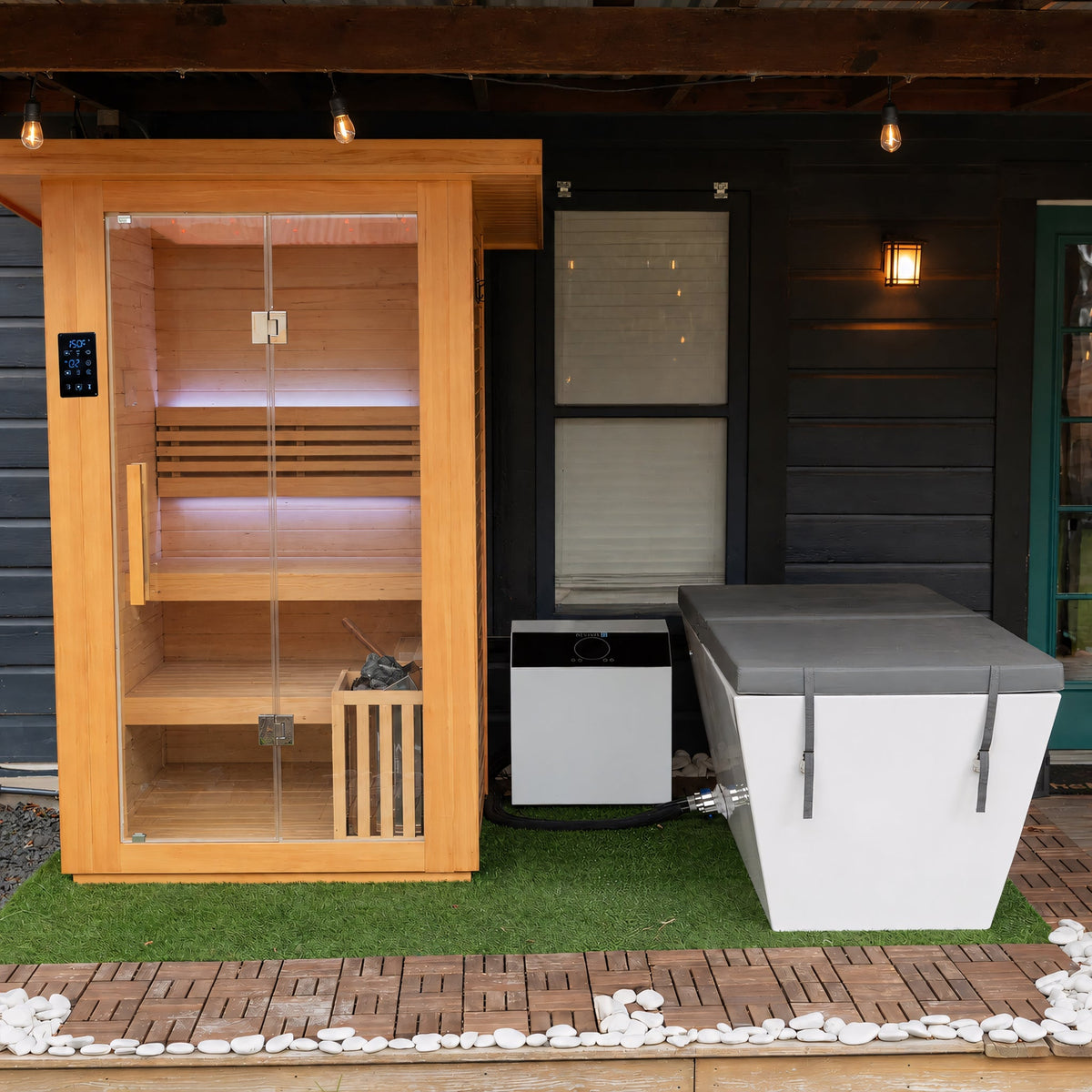 2 Person Traditional Sauna interior