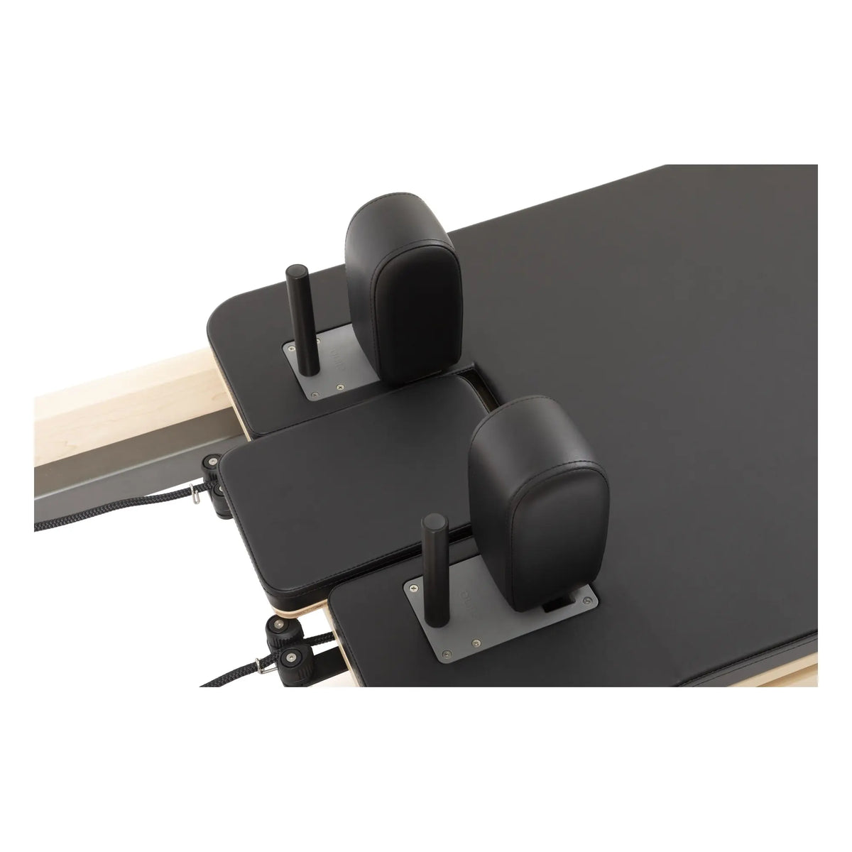 Adjustable shoulder rests on the Elina Pilates Lignum Reformer