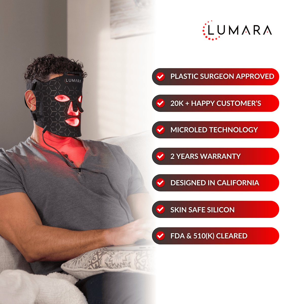 Red Light Therapy Face Mask – Lumara VISO